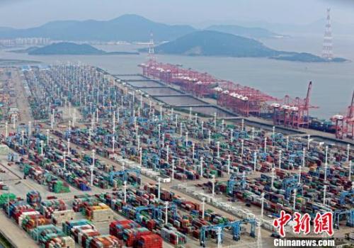 浙江寧波舟山港?！≌掠聺?攝